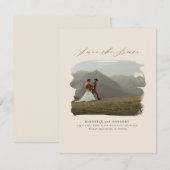 Bohemian Modern Minimalist Save the Date Photo (Voorkant / Achterkant)
