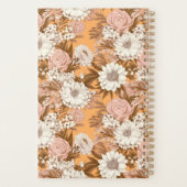 Bohemian Modern Orange and Peach Floral Planner (Achterkant)