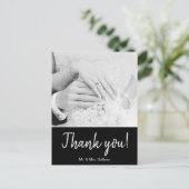 Bohemian Modern Photograph Zwart Dank u Briefkaart (Staand voorkant)