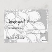 Bohemian Modern Photograph Zwart Dank u Briefkaart (Achterkant)