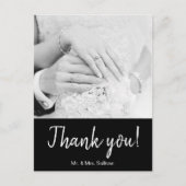 Bohemian Modern Photograph Zwart Dank u Briefkaart (Voorkant)