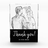 Bohemian Modern Sketch Fotografie Zwart Dank u Fotoblokken (Voorkant)