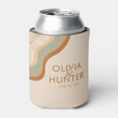 Bohemian Modern Terracotta Wedding Blikjeskoeler (Blikje Voorkant)