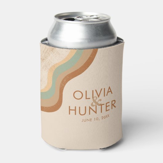 Bohemian Modern Terracotta Wedding Blikjeskoeler (Blikje Voorkant)