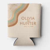 Bohemian Modern Terracotta Wedding Blikjeskoeler (Voorkant)