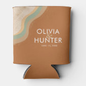 Bohemian Modern Terracotta Wedding Favors Blikjeskoeler (Voorkant)