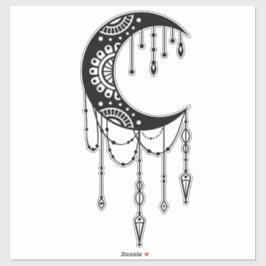 Bohemian Moon Sticker