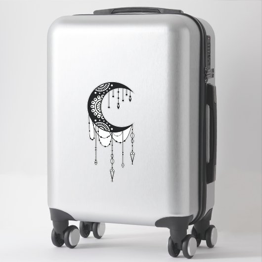 Bohemian Moon Sticker (Koffer)