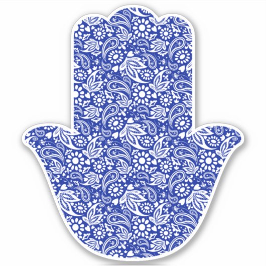 Bohemian Motif Hamsa Hand Sticker (Voorkant)