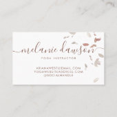 Bohemian Natural Ppress Drives Yoga Foto Visitekaartje (Achterkant)