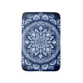 Bohemian Navy Blue Tie Dye Mandala Badmat (Voorkant Verticaal)