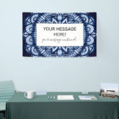 Bohemian Navy Blue Tie Dye Mandala Spandoek (Beurs)