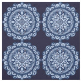 Bohemian Navy Blue Tie Dye Mandala Stof (Swatch)