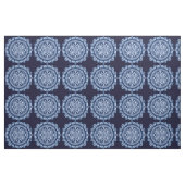 Bohemian Navy Blue Tie Dye Mandala Stof (Fat Quarter)