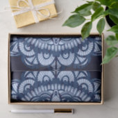 Bohemian Navy Blue Tie Dye Mandala Tissuepapier (Geschenk)