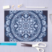 Bohemian Navy Blue Tie Dye Mandala Tissuepapier (Craft)