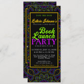 Bohemian Neon Nights Boekenlancering Kaart (Voorkant / Achterkant)