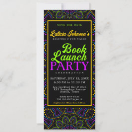 Bohemian Neon Nights Boekenlancering Kaart