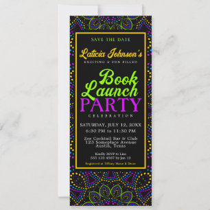Bohemian Neon Nights Boekenlancering Kaart