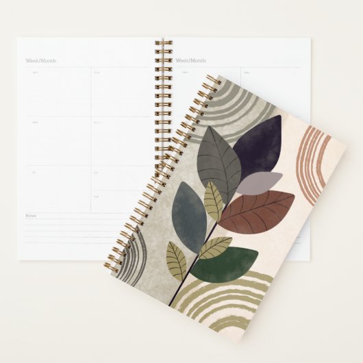 Bohemian Neutral Brown & Green Floral Design 🌿🤎 Planner (Display)