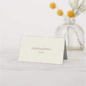 Bohemian Neutral Floral Wedding Table Plaatskaartje (Achterkant)