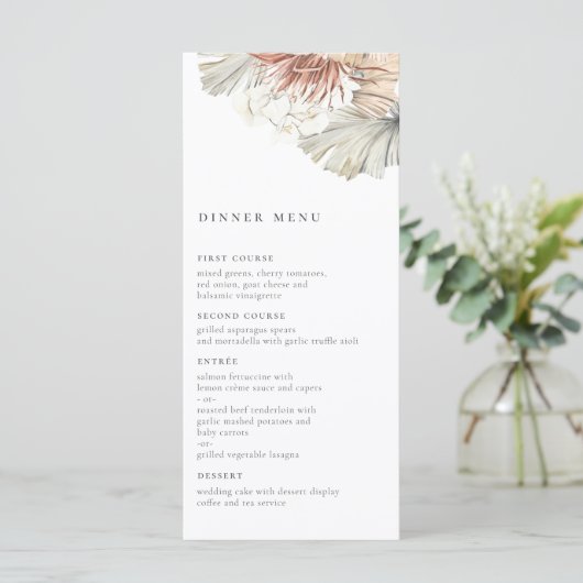 Bohemian Oasis Wedding Menu (Staand voorkant)