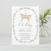 Bohemian Oh Baby shower Uitnodiging (Staand voorkant)