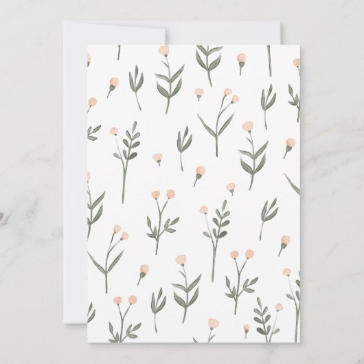 Bohemian Oh Baby shower Uitnodiging (Achterkant)