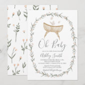 Bohemian Oh Baby shower Uitnodiging (Voorkant / Achterkant)