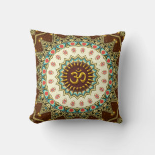 Bohemian OM Mandala Cushion / Pillow Kussen