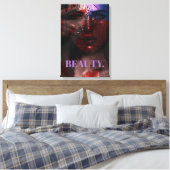 Bohemian Ombre Violet en Burgundy Woman Portrait Canvas Afdruk (Insitu (Slaapkamer))