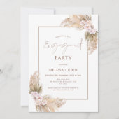 Bohemian Orchard Pampas Grass Floral Verloving Kaart (Voorkant)