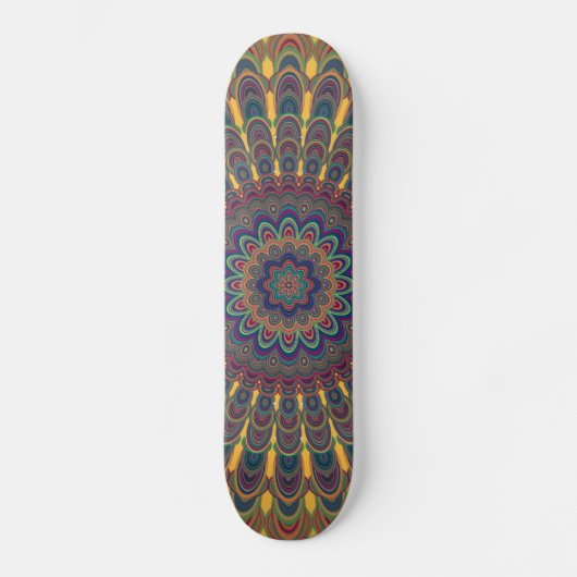 Bohemian oval mandala persoonlijk skateboard (Voorkant)