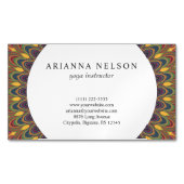 Bohemian Oval Mandala Visitekaartje Magnetisch Visitekaartje (Voorkant)