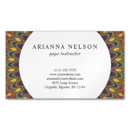 Bohemian Oval Mandala Visitekaartje Magnetisch Visitekaartje
