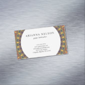 Bohemian Oval Mandala Visitekaartje Magnetisch Visitekaartje (Voorbeeld)