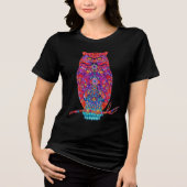 Bohemian Owl Vibes Tri-Blend Shirt (Voorkant)