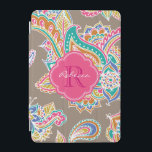 Bohemian Paisley Custom Monogram iPad Mini Cover<br><div class="desc">Voeg een vleugje boho-charme toe aan uw apparaat met deze kleurrijke handgetekende paisley iPad-hoes! Met een ingewikkeld, artistiek bohemien paisleypatroon geeft dit hoesje een levendige en stijlvolle uitstraling aan uw tablet. Pas het aan met jouw naam of monogram initialen voor een persoonlijk tintje. Verkrijgbaar in verschillende kleuren, dit hoesje is...</div>