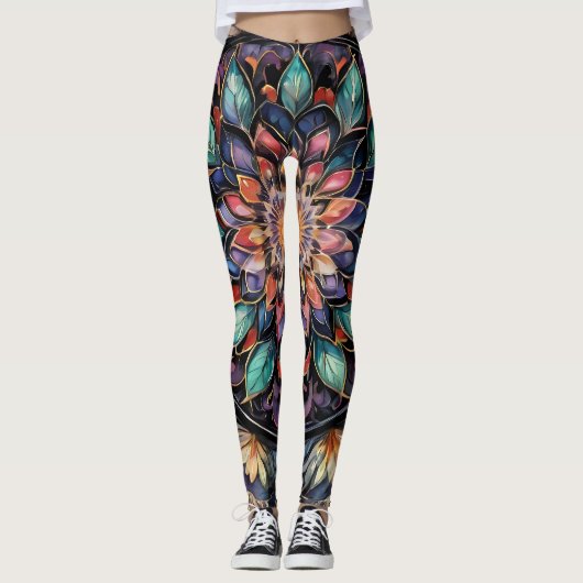 Bohemian Paisley no2 Leggings (Voorkant)