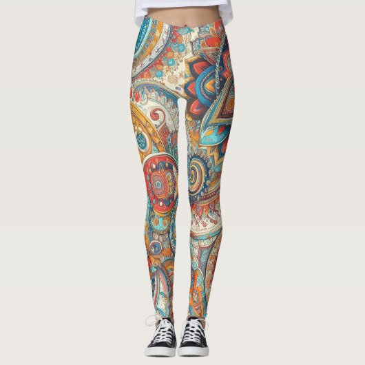 Bohemian Paisley no 10 Leggings (Voorkant)