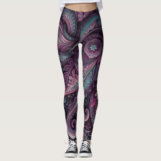 Bohemian Paisley no 11 Leggings (Voorkant)