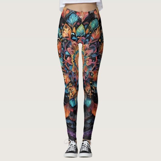 Bohemian Paisley no 3 Leggings (Voorkant)