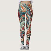 Bohemian Paisley no 8 Leggings (Voorkant)