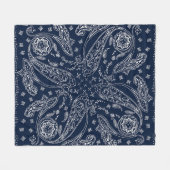Bohemian Paisley  Print Fleece Deken (Voorkant (Horizontaal))