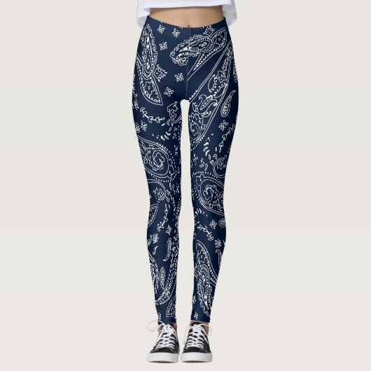 Bohemian Paisley  Print Leggings (Voorkant)