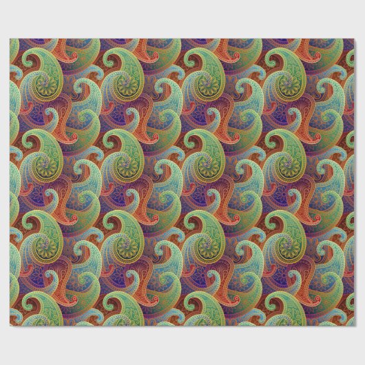 Bohemian Paisley Timeless Pattern Cadeaupapier (Vlak)