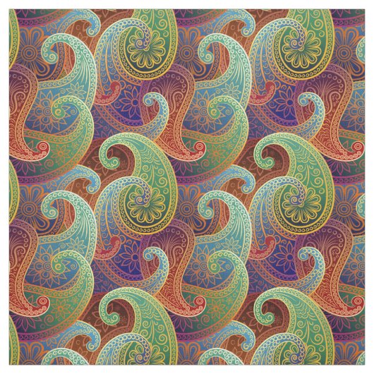Bohemian Paisley Timeless Pattern Stof (Swatch)