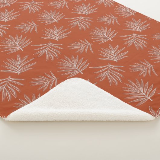 Bohemian Palm Pattern Sherpa Deken (3/4)