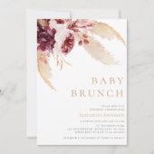 Bohemian Pampas Desert Grass Brunch Baby shower Kaart (Voorkant)