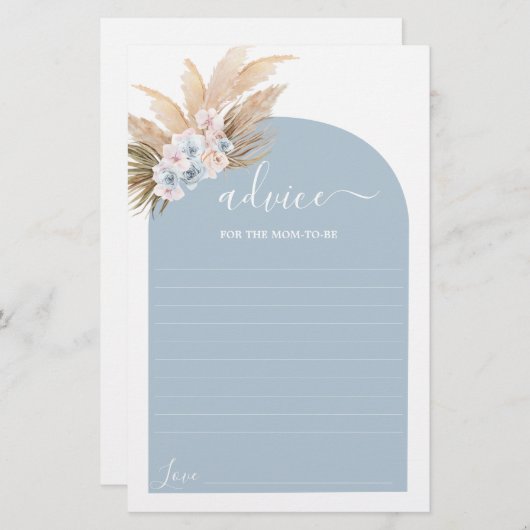 Bohemian Pampas geeft advies aan moeder om kaart t (Voorkant / Achterkant)